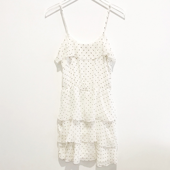 ✨sold✨ parker • polka dot tiered silk summer dress - Picture 5 of 8